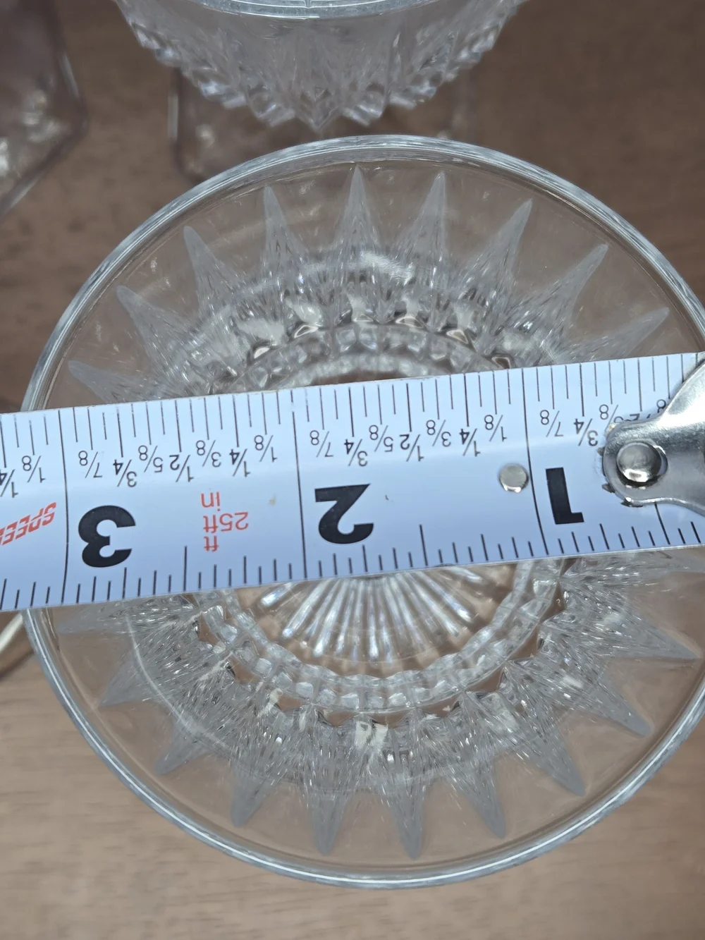 Set of 4 Vintage Fostoria Heritage Clear Crystal Wine Goblets Glasses